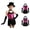 Hot Pink, variant on Girls Jazz Dance Ballroom Tango Cha-cha Latin Dress Fringe Leotard with Gloves Dancewear Gold 16
