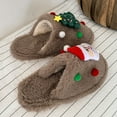 thumbnail image 4 of YAYUBA Christmas Slippers for Kids &Festive Holiday Slippers for Kids with Christmas Tree Print and Comfortable Soft Sole Design for Indoor Outdoor Use, 4 of 6
