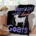 thumbnail image 3 of Goat Blanket Fleece Throws Gift for for Just Girl Who Loves Goats Lover Birthday,Super Soft Flannel Lightweight Blankets, for All Season Bed Sofa,80"x60" Queen for Women Men, 3 of 6