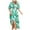 Green, variant on Women's Floral Print Boho Dress Long Sleeve Wrap V Neck Ruffle Belted A-Line Flowy Maxi Dresses