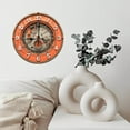 thumbnail image 6 of Orange Vintage Steampunk Clock Wall Decor 10-Inch Silent Wooden Wall Clock, Battery Operated (AA Batteries Not Included), Artistic Home Decor, 6 of 7