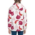 thumbnail image 4 of Hoodies for Teen Girls Boys - Chili Pepper onion Print Warm Boys' Fashion Zip Up Hoodies & Sweatshirts, Boys Girls Kids Clothes Size 14-16 Youth Pullover with Kangaroo Pocket, 4 of 5