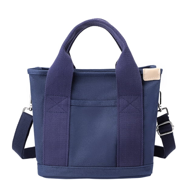 Bolso De Hombro Bolso Bolso bandolera de lona para mujer Bolso con asa superior para ir de compras (azul oscuro)