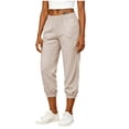 thumbnail image 2 of cfhntfmh Capri Jogger Pants for Women Elastic Waist Mid Rise Golf Pants Summer Lightweight Pants for Travel, 2 of 7