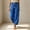 Blue, variant on Morttic Women's Solid Color Crinkle Jogger Pants – Elastic Drawstring High Waist Pockets Cropped Cuff Casual Vacation Trousers White,S