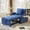 Dark Blue, variant on CQHXIAO Versatile Sleeper Sofa Chair with Foldable Table and USB Ports, Multi-Position Backrest and Metal Frame, 3-In-1 Design for Small Spaces, Living Room or Bedroom Use, Black