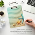 thumbnail image 5 of FMSHPON Sea Shells Clipboard Hardboard Wood Nursing Clip Board and Pull for Standard A4 Letter 13x9 inches, 5 of 8