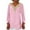 Pink, variant on qolati Women's Cotton Linen Long Sleeve Shirts 2023 Elegant V Neck Lace Cutout Tunic T-Shirt Loose Fit Basic Irregular Hem Going Out Tops