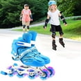 thumbnail image 2 of fastboy Patins-Chaussures 2 en 1 Réglables à Roulettes Unisexes pour Enfants Intérieur Extérieur Parc Cour Terrain de Jeu Entraînement de Patinage pour Filles Bleu m, 2 of 9