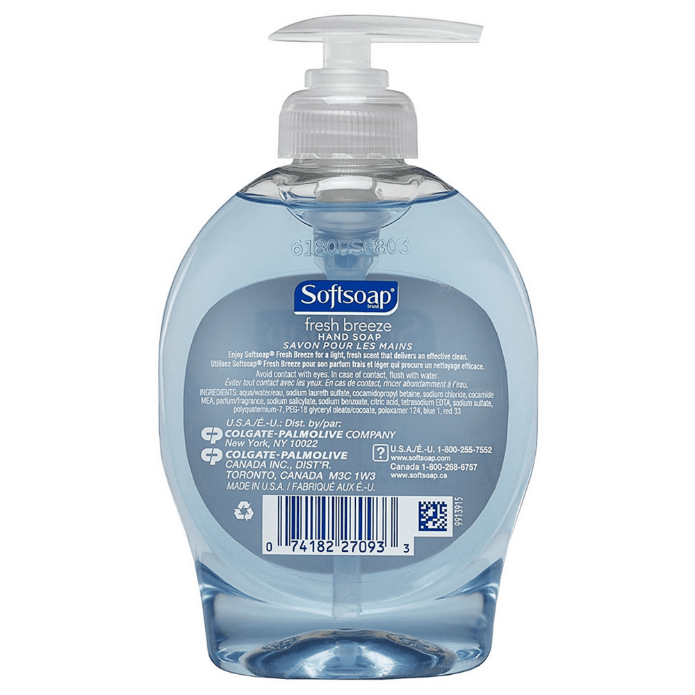 Softsoap Liquid Hand Soap Pump, Fresh Breeze, 7.5 oz, 4 Pack