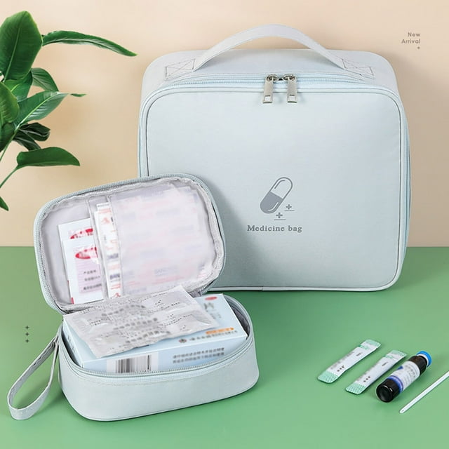 Medical Kit Fabrics Household Indoor Emergency First Aid Box Storage Bag Home Boxes Student Pouch Accessory Car Camping Blue Large Size