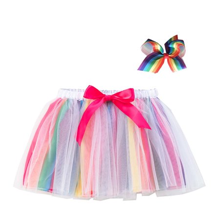 Toddler Girls Dresses Starlight Tutu For Party Skirt With Hair Clip And Bow Skirt For Festive Occasions Going Out Dress Size 2-4T