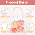 thumbnail image 2 of 50 Pcs Clear Gift Bags with Handles Reusable Plastic Bags Transparent Candy Bags Gift Wrap Bags Tote Bag 13x15x7cm, 2 of 10