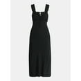 thumbnail image 4 of No Boundaries Sleeveless Midi Dress with Keyhole and Tie, Women's, 4 of 4