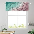 thumbnail image 3 of Geometric Curtain Valance for Windows Gray Modern Rod Pocket Valance Window Treatments 1 Panel Abstract Beach Short Curtains for Kitchen Windows Bathroom Bedroom 54 x 18 inch, 3 of 6
