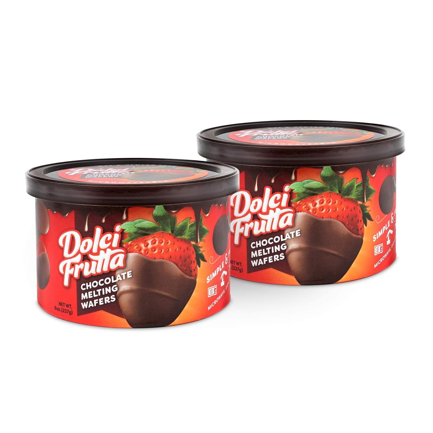 Dolci Frutta Chocolate Melting Wafers, 8 ounce (Pack of 2