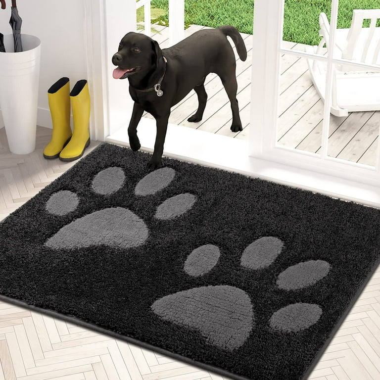Door Mats Outdoor Indoor Doormat-Rubber Non Slip Absorbent Front Door Mats  for Outside Entry Entrance-Dirt Trapper Mat for Muddy Paws and