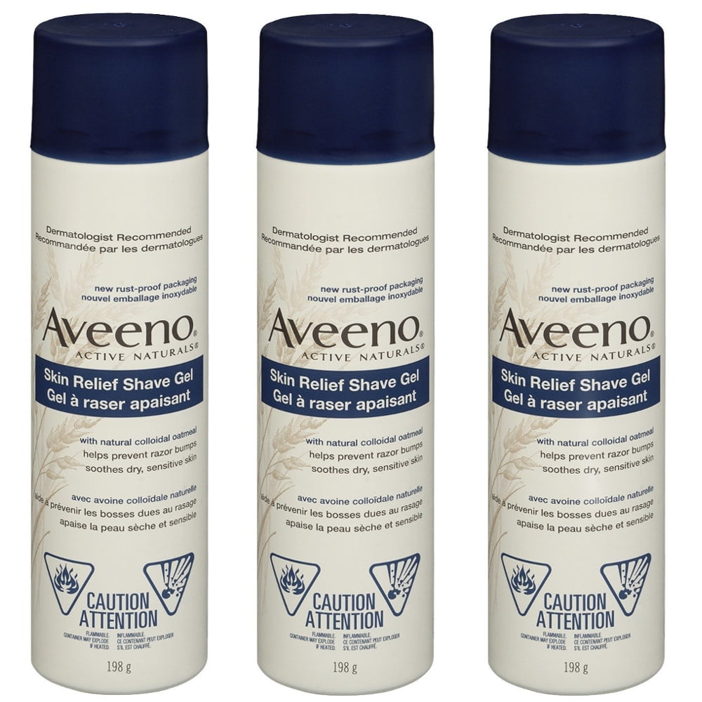 3 Pack Aveeno Therapeutic Shave Gel with Natural Colloidal Oatmeal 7 oz