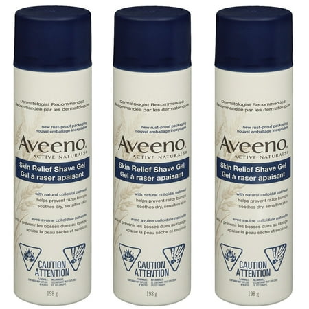 3 Pack Aveeno Therapeutic Shave Gel with Natural Colloidal Oatmeal 7 oz