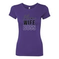 thumbnail image 2 of Wild Bobby, Mom Wife Boss Mother's Day Womens Slim Fit Junior Tee, Purple Rush, X-Large, 2 of 6