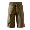 thumbnail image 4 of JUUYY Men's Cargo Shorts Elastic Waist Casual Outdoor Hiking Shorts Button Zipper Loose Lightweight Work Shorts with Multi-Pockets Coffee XXXXXL, 4 of 8