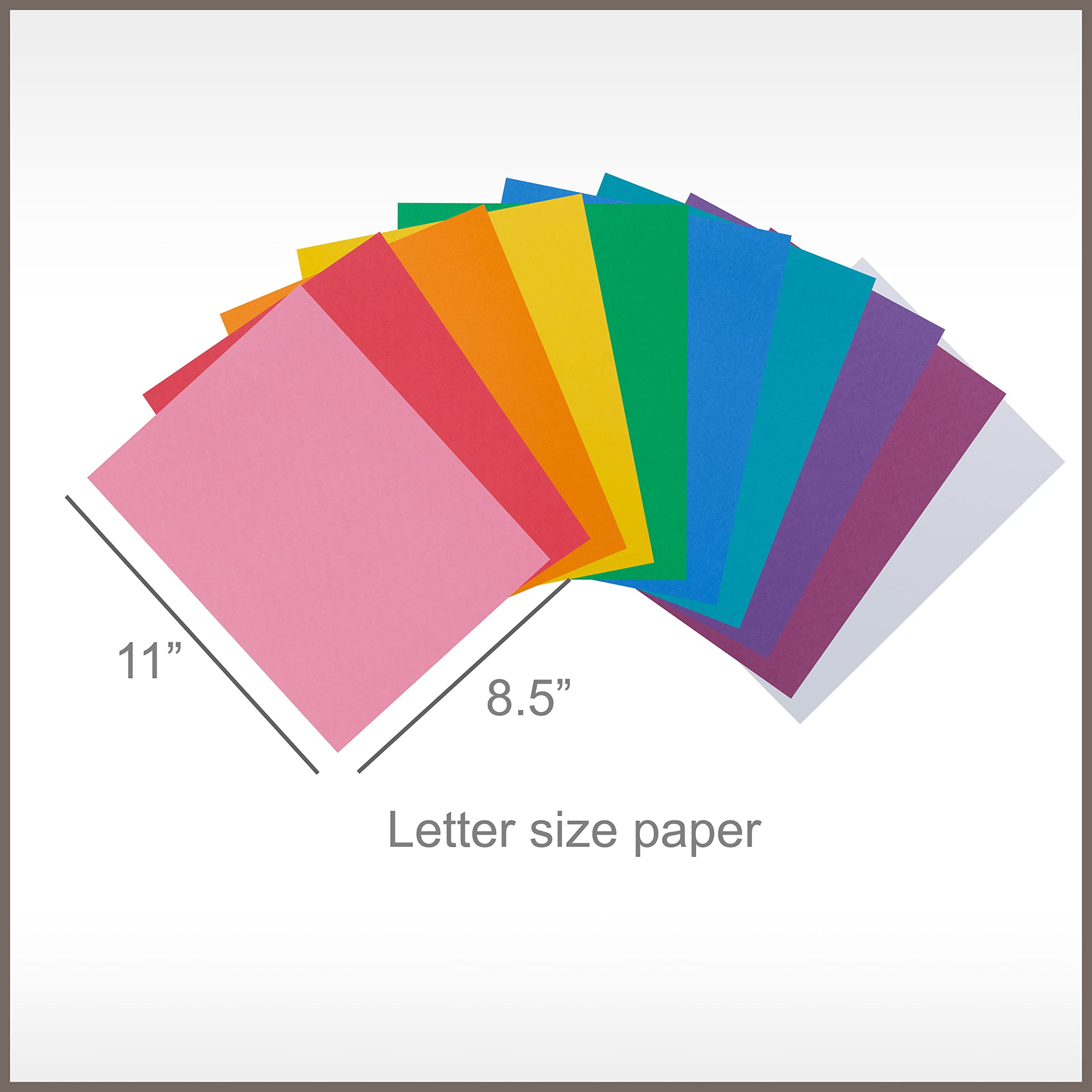 Cardstock 8.5 x 11 Paper Pack - Assorted Colored Scrapbook Paper 65lb -  Double Sided Card Stock for Crafts, Embossing, Cardmaking - 50 Sheets,  Solid