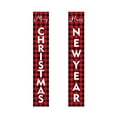 thumbnail image 1 of Adornos Navideños Banderas Con Fondo A Cuadros Rojos Y Negros Bandera Festiva Bandera Decorativa Navideña, 1 of 4