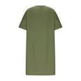 thumbnail image 5 of Women Dresses under $10! Cagogo Women's Cotton Linen Midi Dresses Summer Short Sleeve Comfy Sundresses Beach Wear Trendy Vacation Clothes 2025, 5 of 6