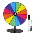 thumbnail image 2 of segolike Ensemble de Plateau Tournant de Prix de Table Plateau Tournant de Prix avec Stylo Effaçable Tirage Chanceux Roue de Roulette pour Activités Promotionnelles de Fête au Pub Base Ronde Couleur Foncée, 2 of 9