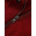 thumbnail image 7 of Bomotoo Women Outwear Lapel Military Jacket Long Sleeve Coat Lightweight Utility Jackets Outdoor Wine Red 5XL, 7 of 7