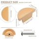 thumbnail image 3 of Pomos de tocador de madera Bmgop, 6 unidades, 5 cm, madera de haya en forma de media luna, 3 of 4