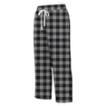 thumbnail image 4 of Zysthvn Summer Casual Capri Pants for Women Cropped Straight Leg Plaid Womens Pants Button Loose with Pockets Drawstring, 4 of 5