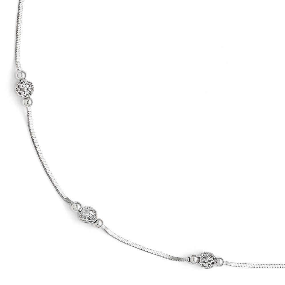 Beautiful Sterling silver 925 sterling Sterling Silver 10inch Hollow Polished 3-Dimensional Dolphin Anklet