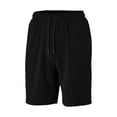 thumbnail image 5 of Havenx Mens 2 Piece Casual Beach Outfits Button Down Short Sleeve Drawstring Shirts Shorts Lapel Collar Textured Outfits Loose Summer Holiday Vacation Walking Outfits Tracksuit,Black 2XL, 5 of 6