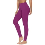 Timegard Leggings for Women High Waist Stretch Slim Workout Yoga Pants Casual Solid Color Comfy Trousers