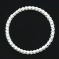thumbnail image 3 of J183 - 50 pcs. Silver Plated Twisted Striped Connector Closed Jump Rings - 18mm - 1.3mm Thick, 3 of 3