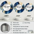 thumbnail image 4 of Designart "Deep Blue and Gold Strokes V III" Fractals Grand Miroir Rond Bleu - Miroir Rond Décoration Murale - Miroir Imprimé Moderne 36 Pouces x 36 Pouces Pouces, 4 of 5