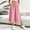 Pink plus size capri pants a1, variant on Cagogo Women Plus Size Wide Leg Capri Pants Elastic Waist Flowy Casual Loose Pockets Summer Lounge Cropped Beach Trousers Solid Fashion Clothes, Pink L