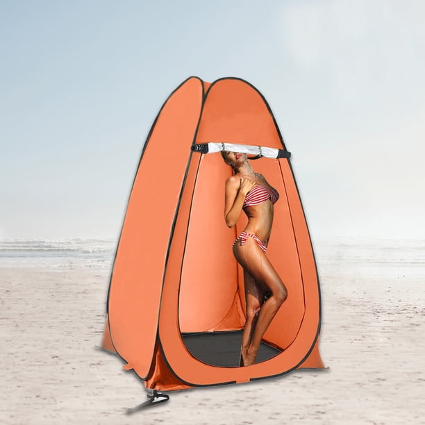Carpas De Baño Al Aire Libre Carpas De Baño Al Aire Libre Carpa de ducha para campamento, carpa de baño plegable para vestidor, resistente a desgarros (naranja)