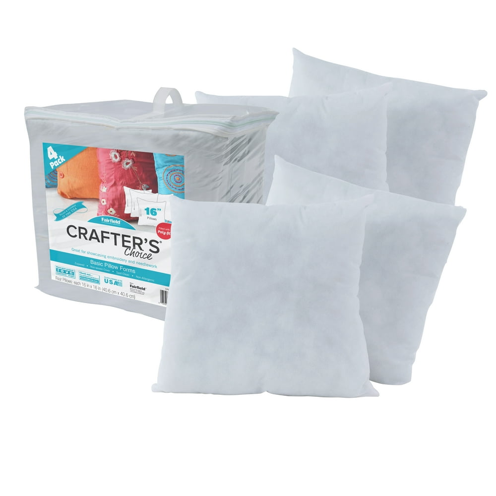Fairfield Crafter's Choice Pillow Insert 16" x 16" (Case of 4
