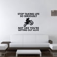 thumbnail image 3 of Dirt Bike What Is Life Without A Little Risk Dirt Bike Quotes Vinyl Wall Sticker Art Decal Sports Boys Kids Room Design Bedroom Bike Extreme Sports Wall Sticker Vinyl Decoration Size (18x20 inch), 3 of 3