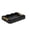 black, variant on 2 Pack Decorative Black Serving Tray Set with Gold Metal Handles, Nesting Ottoman Coffee Table Trays, 14.5" x 9.8" & 15.75" x 11"