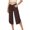 Brown, variant on ​Women's Stretch Performance Capris With Flared Hem And Moisture Wicking Technology For Pilates And Running​ Brown
