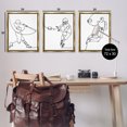 thumbnail image 3 of Stupell Industries Simple Line Doodle Playing Sports Sports Painting Gold Floater Framed Canvas Art Print Wall Art, 25 x 31, Set of 3, 3 of 9