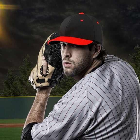Mens Womens Fashion Baseball Cap Adjustable Strapback Hats Sports Snapback Hat Daily Wear, Red