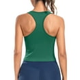 thumbnail image 2 of Beautyin Womens Sports Tops Tank Top with Built in Bra Workout Crop Top U Neck Ribbed Seamless Yoga Tight Fit, 2 of 6