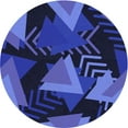 thumbnail image 1 of Ahgly Company Machine Washable Indoor Round Transitional Denim Dark Blue Area Rugs, 4' Round, 1 of 7