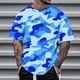 thumbnail image 2 of Fashion Men's Short Sleeve Round Neck Printed Top Blouse 2XL, 2 of 5
