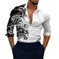 thumbnail image 1 of Playeras Y Camisas Para Hombre Camisa de manga larga holgada de los hombres de la impresión digital 3d de la tendencia de la moda (Black, 3XL), 1 of 4