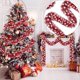 thumbnail image 1 of Guirnalda de copos de nieve de Navidad, decoraciones para árboles de Navidad, guirnalda metálica roja de Navidad, decoraciones colgantes de techo para Año Nuevo, cumpleaños, vacaciones, suministros, 1 of 8